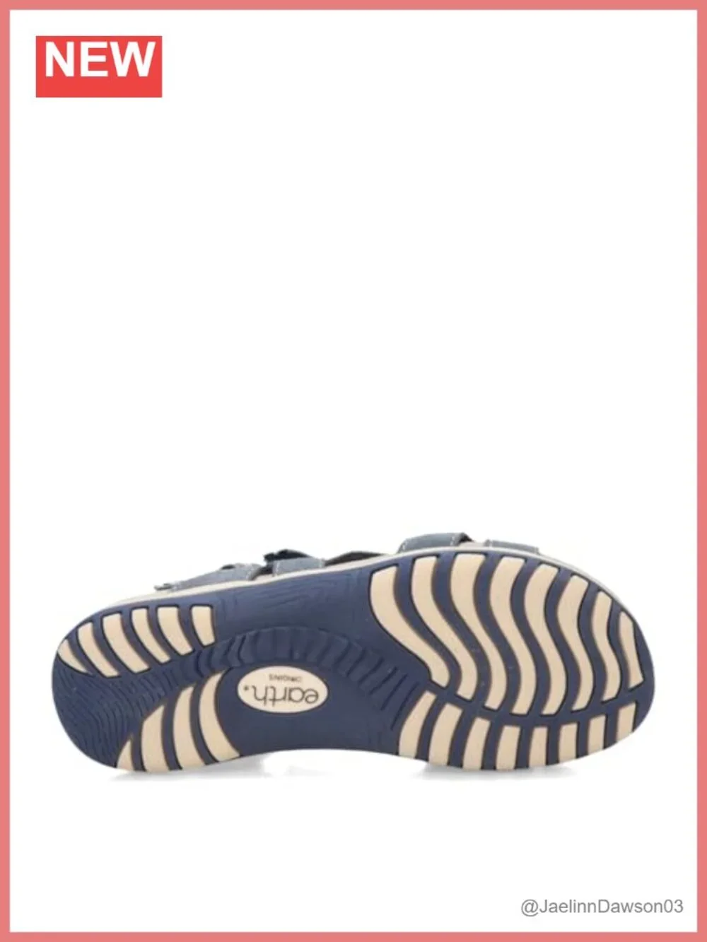 Earth Origins Sophie Women's Leather/Suede Sandals with Hook & Loop Straps,